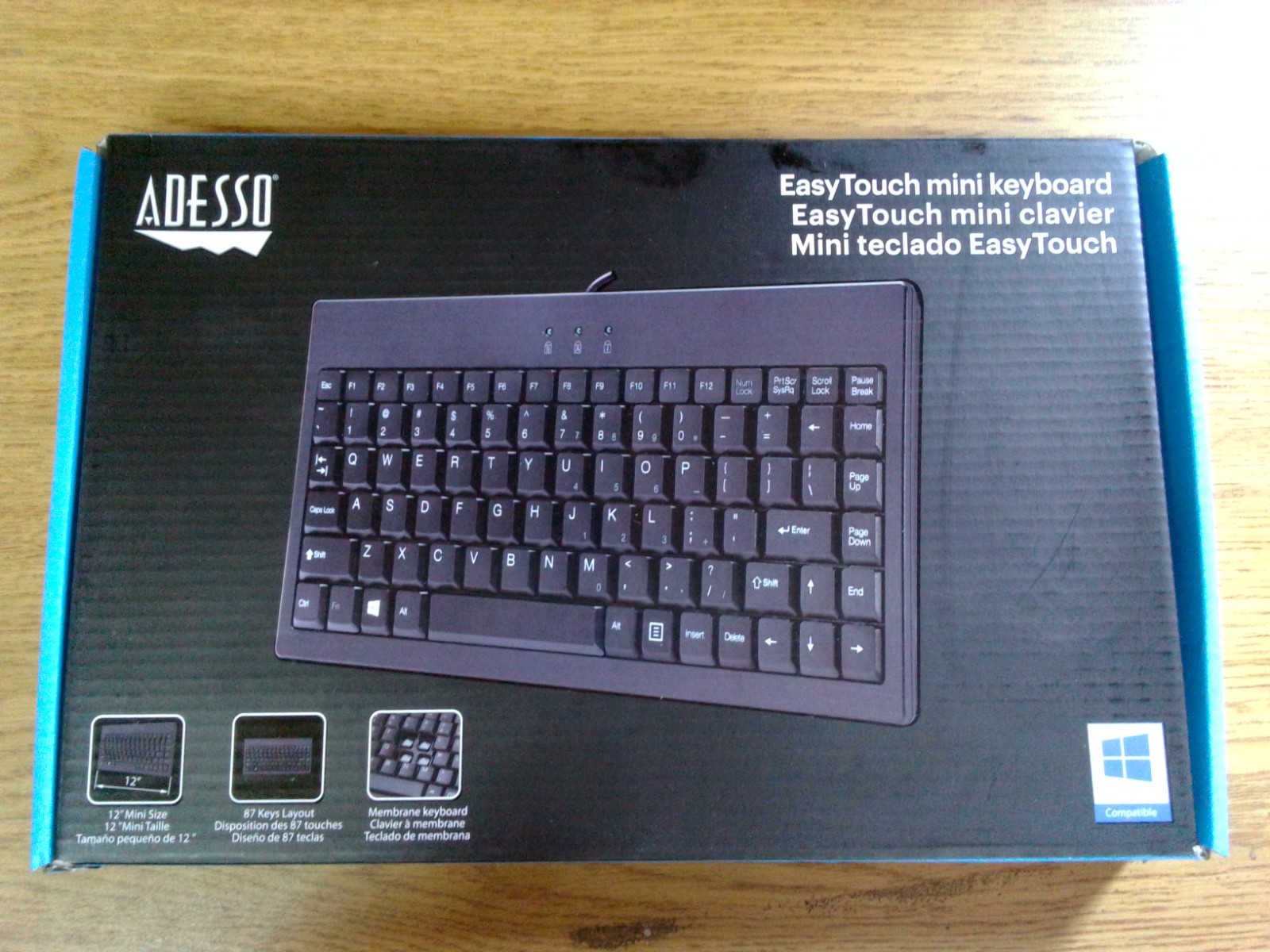 Adesso Easy Touch Mini Keyboard (AKB-110B) NEW