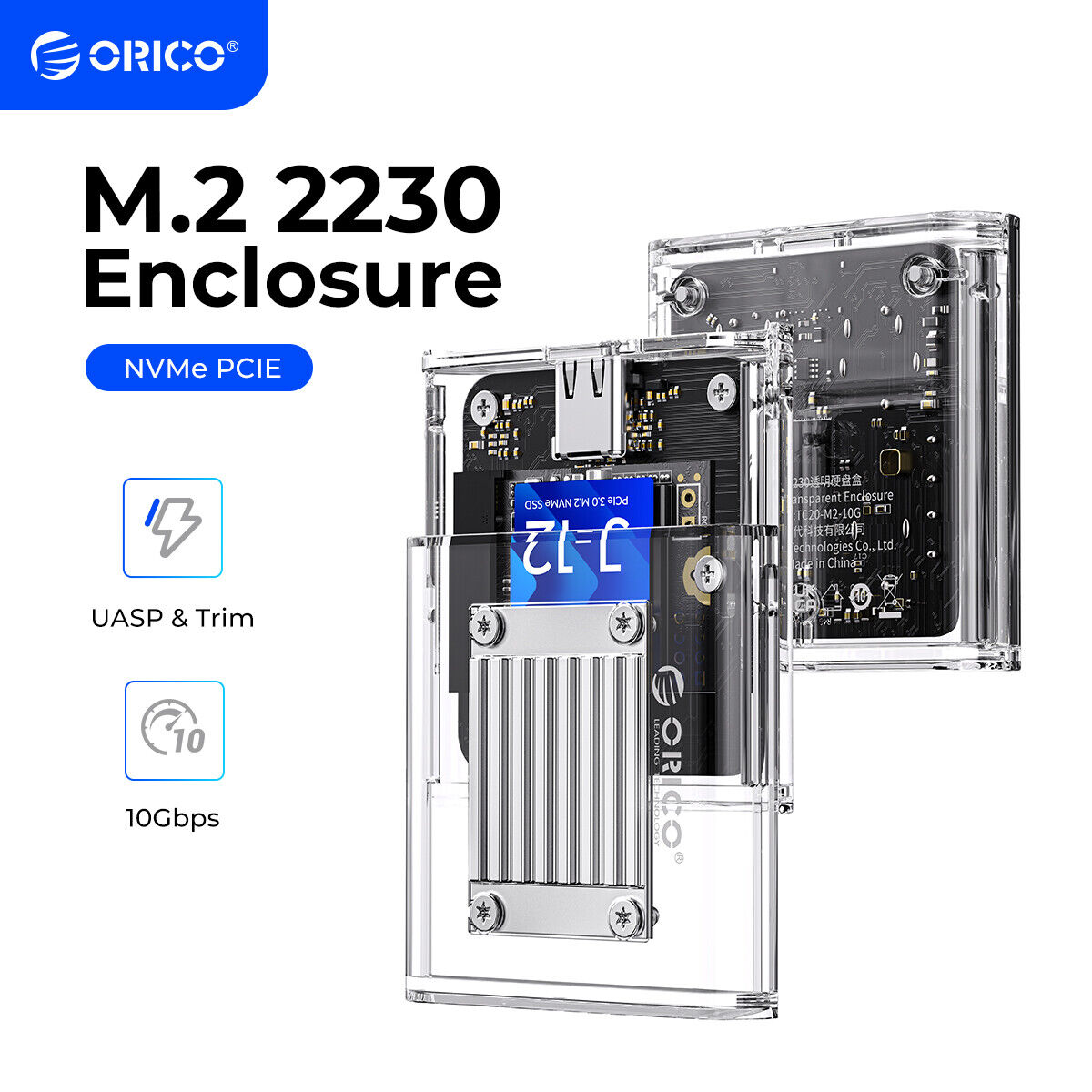 ORICO M.2 2230 SSD Gehäuse 10Gbps USB C 3.2 Gen2 M2 NVMe Adapter iPhone 15 Pro