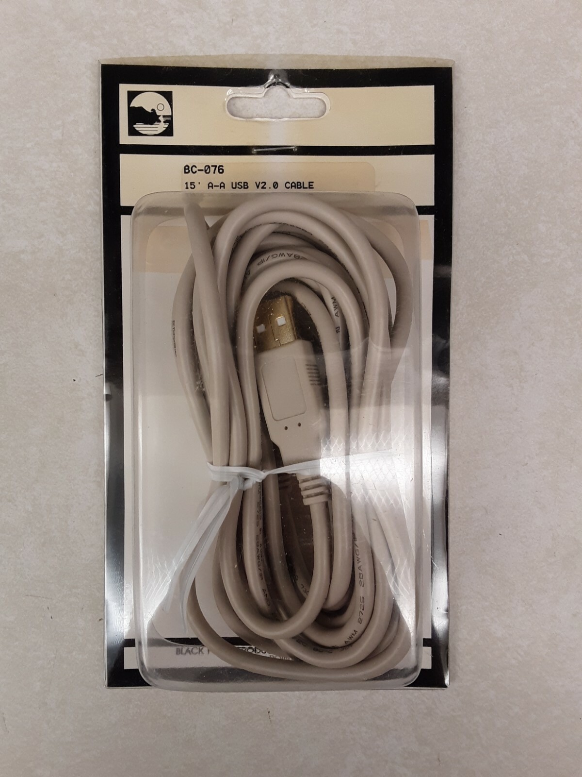 Black Point BC-076 Vintage Computer Cable 15' A-A V2.0 Cable USB
