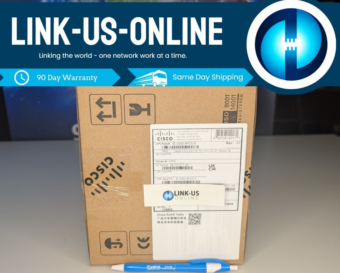 Brand New Cisco IE-3300-8P2S-E - Rugged IE switch -  In Stock - Ships Today