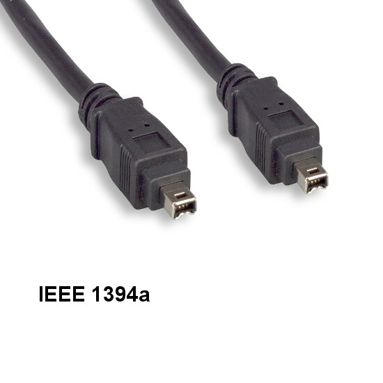 10 Feet IEEE-1394A 4 Pin Cable Male Firewire 30AWG 400Mbps iLINK DV PC Camcorder
