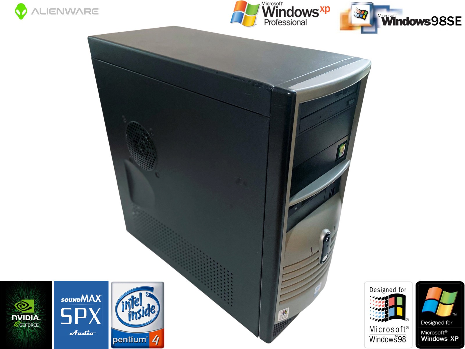Alienware Aurora: Intel Pentium® 4 @2.40GHz, 1GB RAM [Dual Boot Win 98/XP Clone]