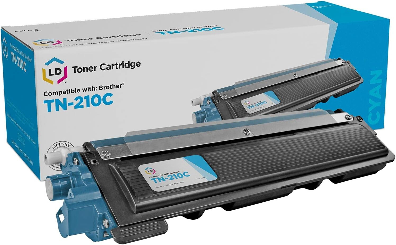 LD Products Compatible Toner Cartridge Replacement for Brother - CYAN TN-210C