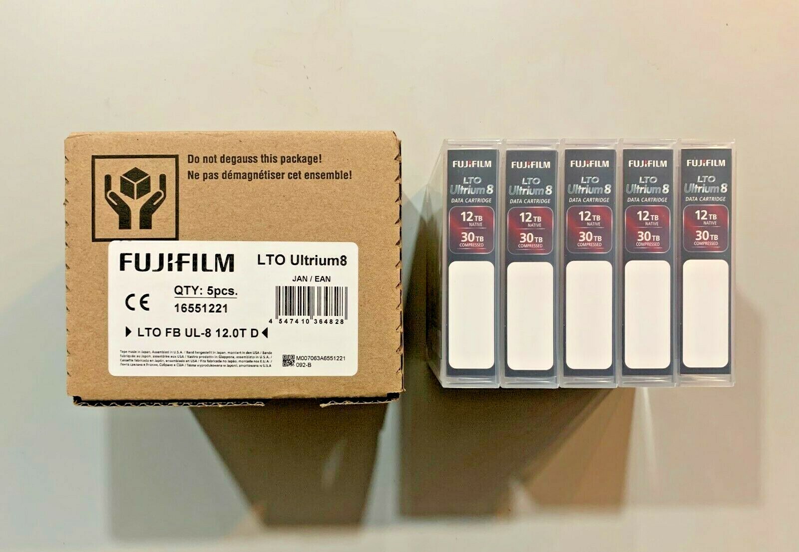 FUJI LTO8 Tape (20 Pack) Ultrium Storage Backup Tape Cartridge # 16551221 / NEW