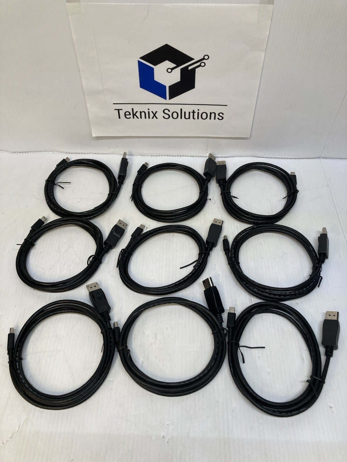 (Lot of 9) Mini DisplayPort MDP 1.2 to Display Port 1.2 Cable Cords - 6 FT