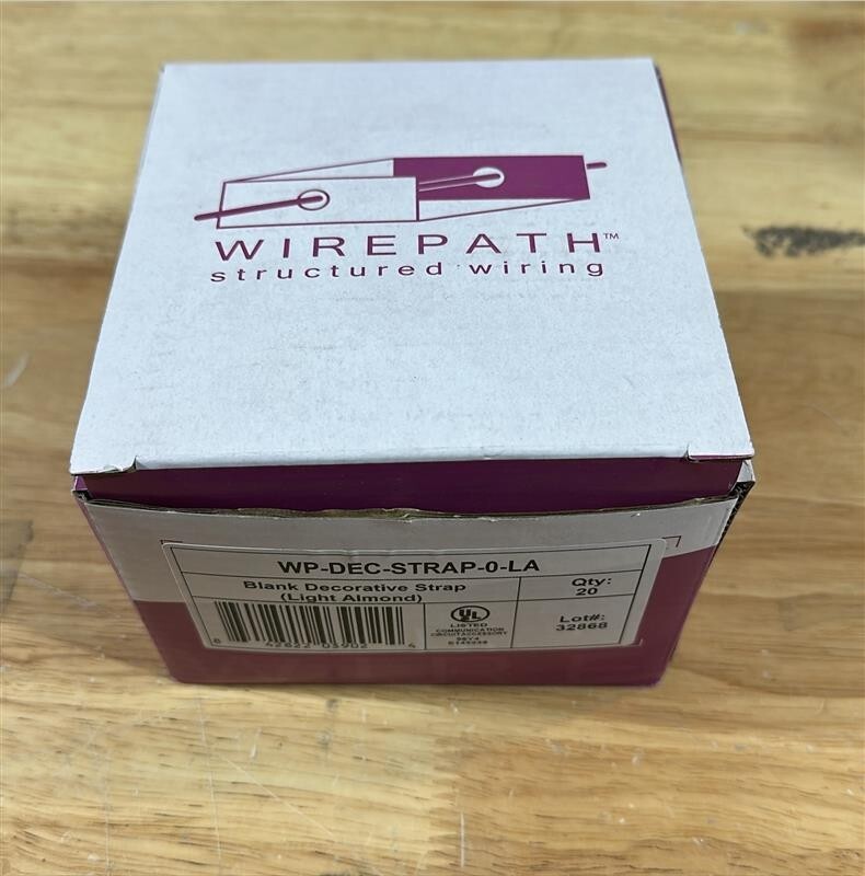 Wirepath WP-DEC-STRAP-0-LA blank decor strap light almond box of 20
