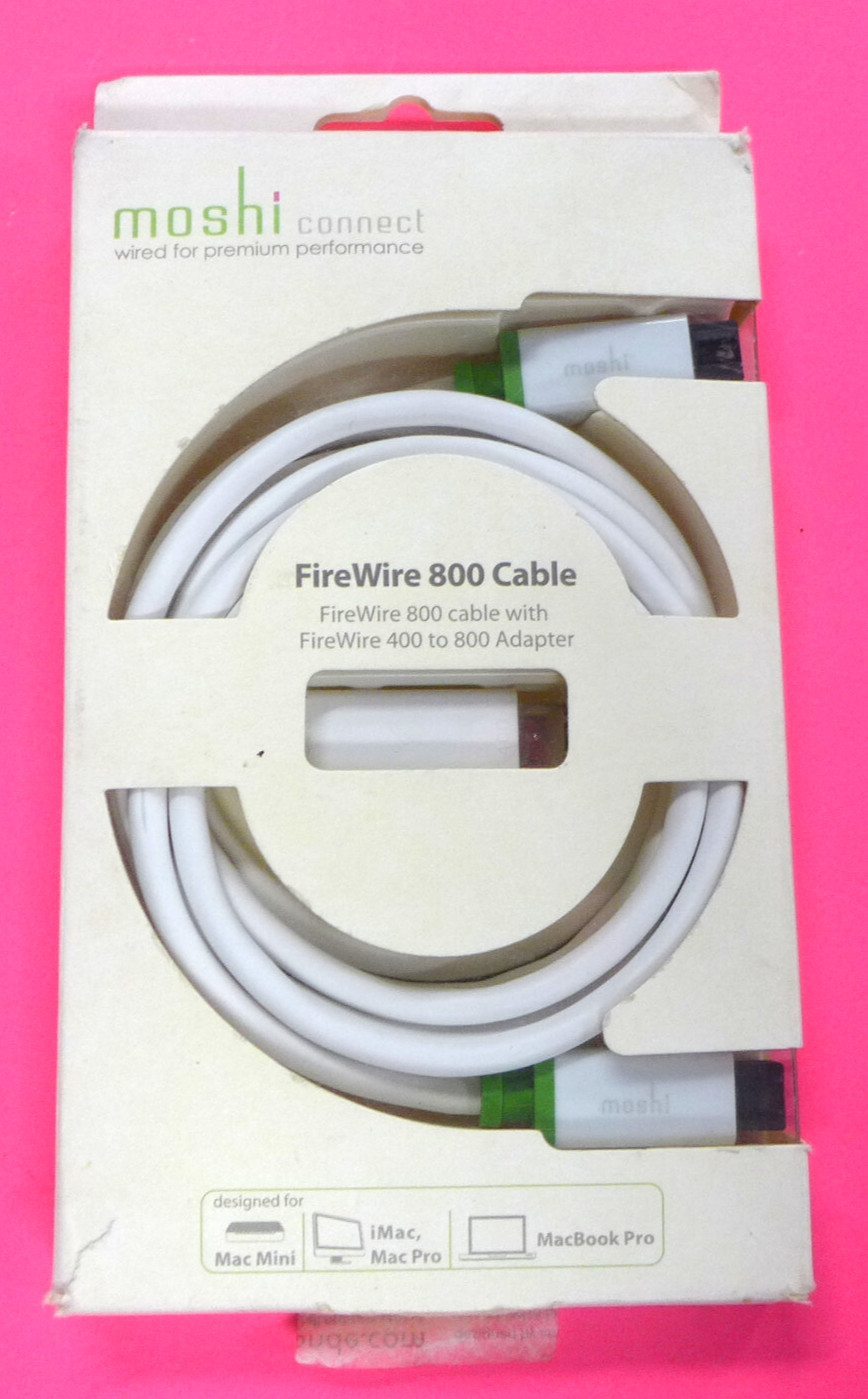 NEW Moshi FireWire 800 Cable w/Adapter 99MO023103