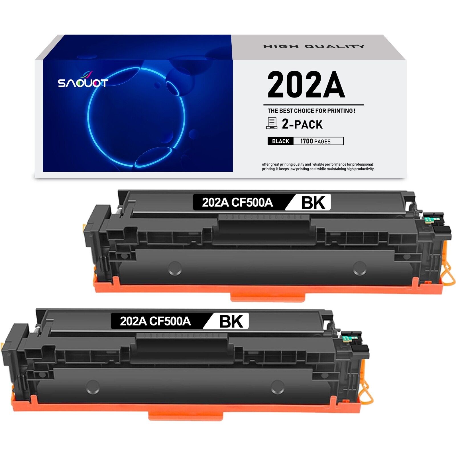 202A Toner Cartridge Replacement for HP Pro M254dw M254dn M254nw  M254 M281fdn