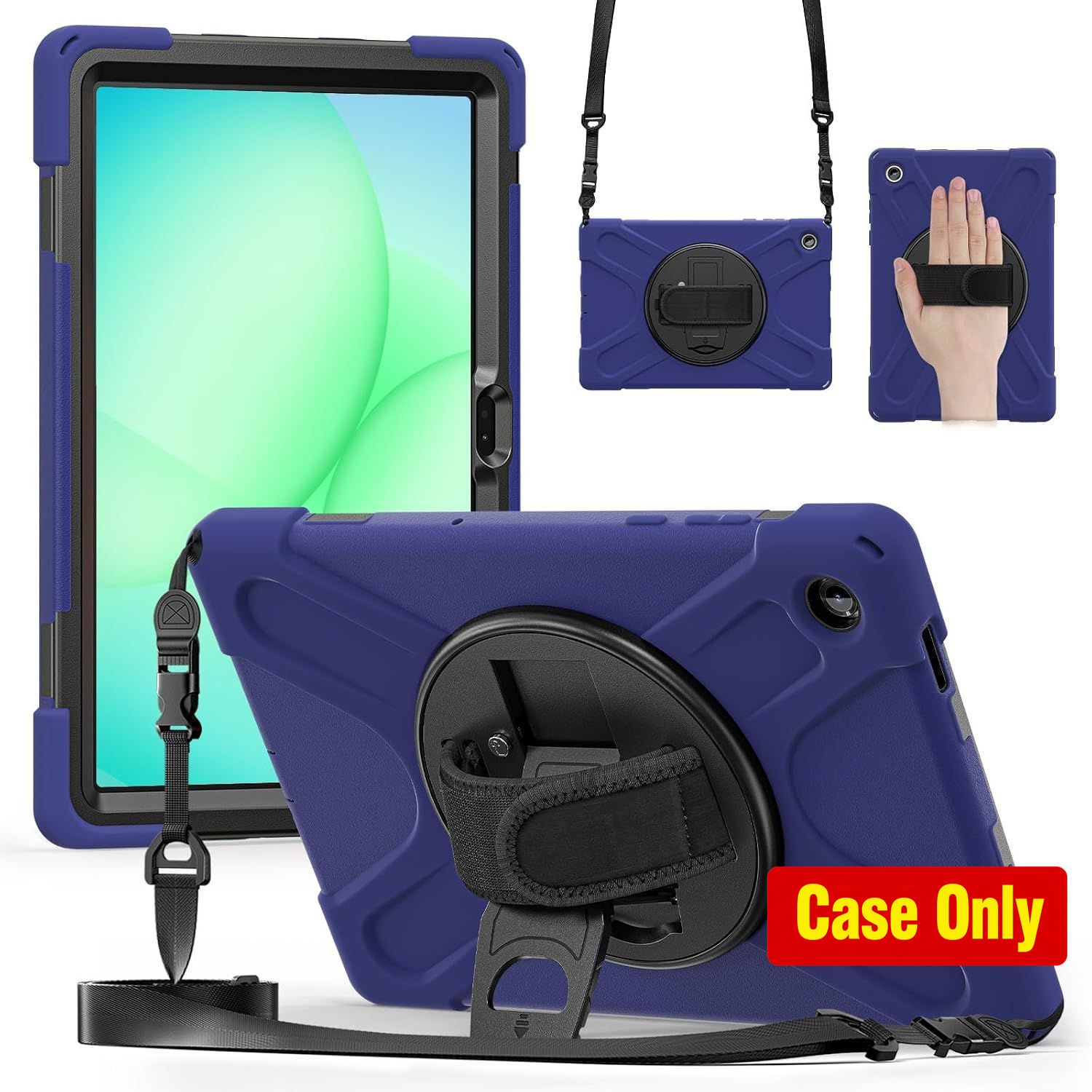 Case for Galaxy Tab A11+ Plus 2025 - Navy Blue, Shockproof Design