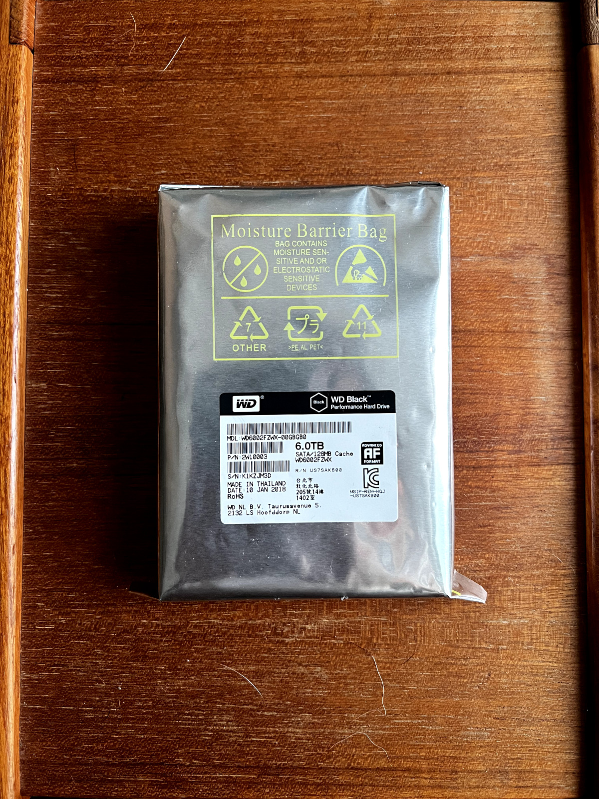 Western Digital (WD6002FZWX) 6TB Hard Drive HDD - Black. New, In sealed bags.