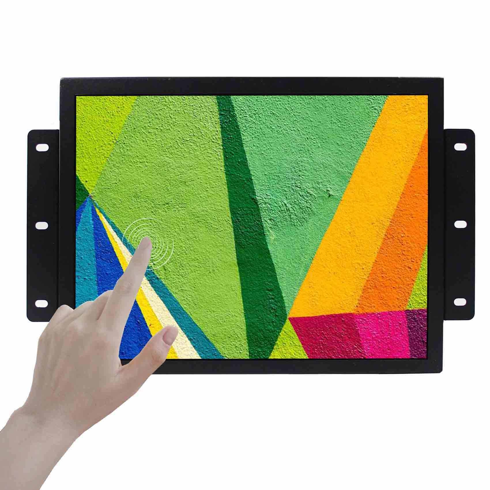12.1in 1024x768 Capacitive Touch LCD Monitor Metal Case Black Industiral Monitor