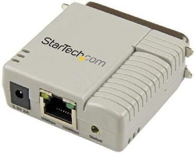 StarTech PM1115P2 1 Port 10/100 Mbps Ethernet Parallel Network Print Server NEW