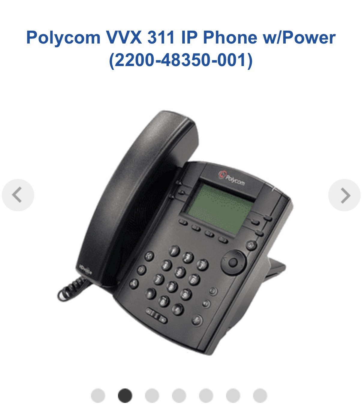 Polycom VVX 311 WW 6-line Business Media Phone - Black  2200-48350-001