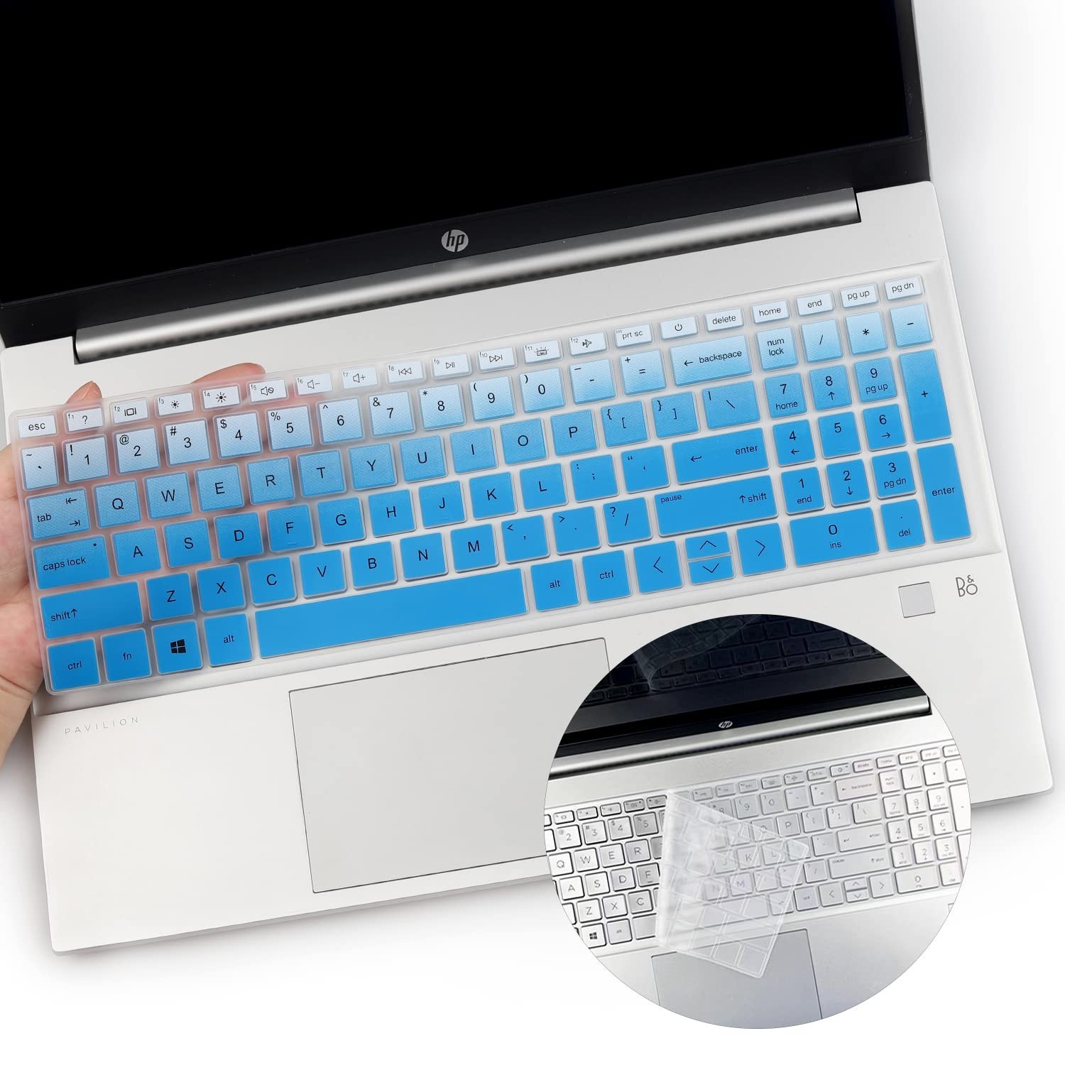 2 PCS Keyboard Cover for 15.6 17.3 HP Laptop 15-er/eg 17-cn 17-cp 17-cn2063cl...