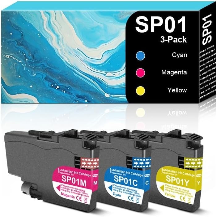 High Capacity SP01 SP-1 Ink Cartridges 3-Pack Cyan Magenta Yellow Compatible BN