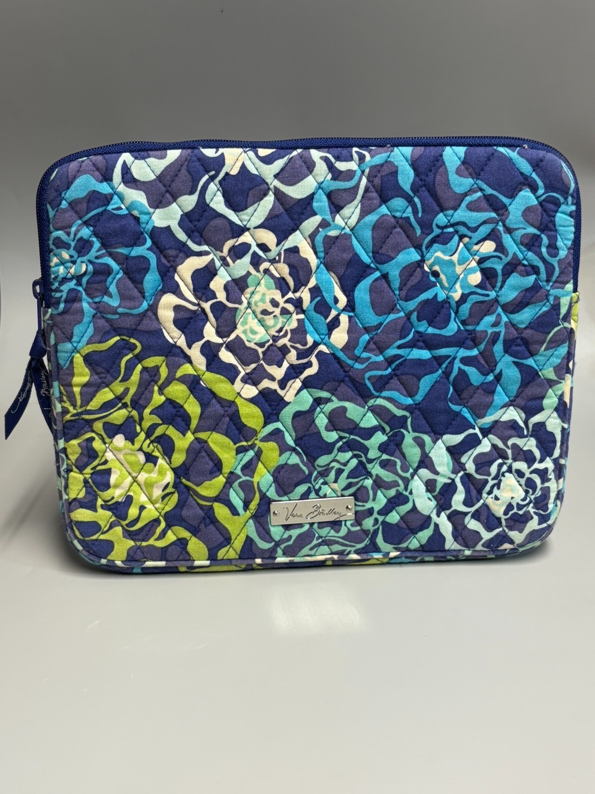 Vera Bradley Tablet Case Katalina Blues E-Reader Sleeve Padded Zipper 10x8