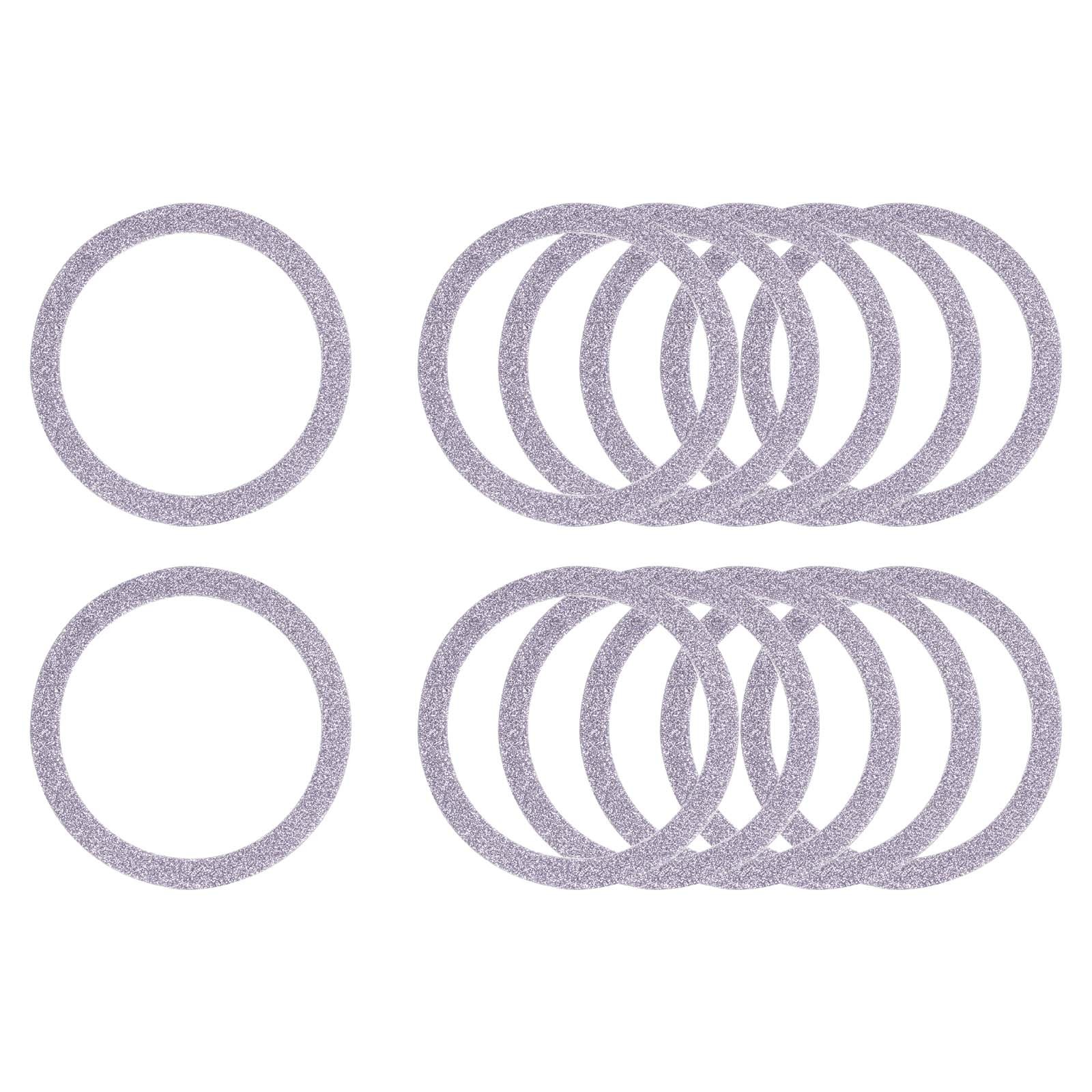 Universal Sparkle Magnetic Adapter Ring, 12 Pcs Sticker Ring, Purple