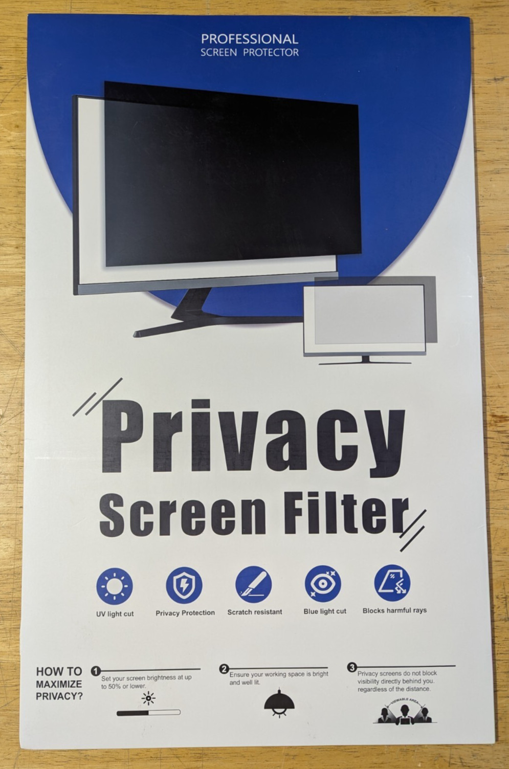 [2 Pack] 21.5 Inch Laptop Privacy Screen Filter Magnetic Installation Protector
