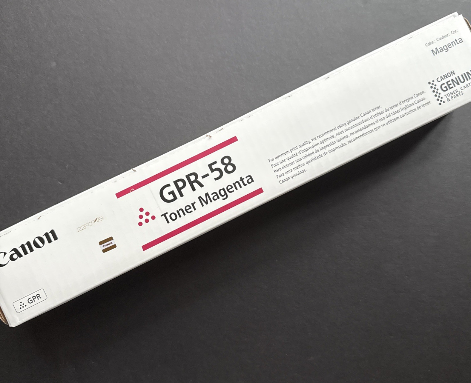 Canon GPR-58 Original Toner Cartridge - MAGENTA (2184C003) NEW SEALED IN BOX