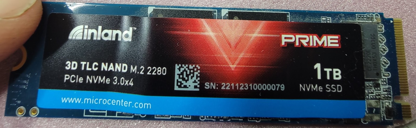 INLAND 2280mm PRIME 1TB M.2 NVMe GEN 3.0 x 4 SSD 3D TLC NAND
