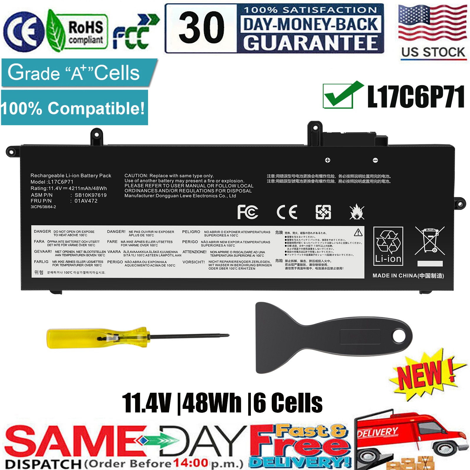 L17L6P71 L17M6P71 L17C6P71 01AV470 01AV484 Battery For Lenovo ThinkPad X280 A285