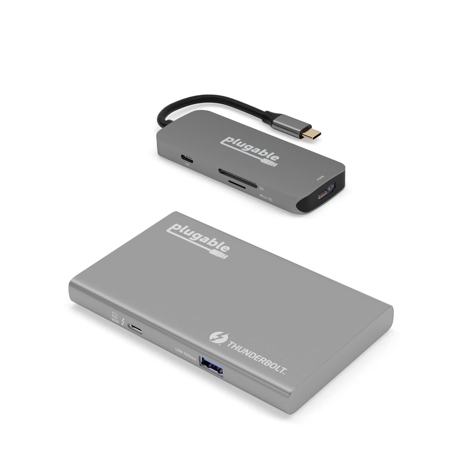 Plugable USB4 Hub Bundle Includes USB-C to 4K HDMI Adapter and 7-in-1 Gold