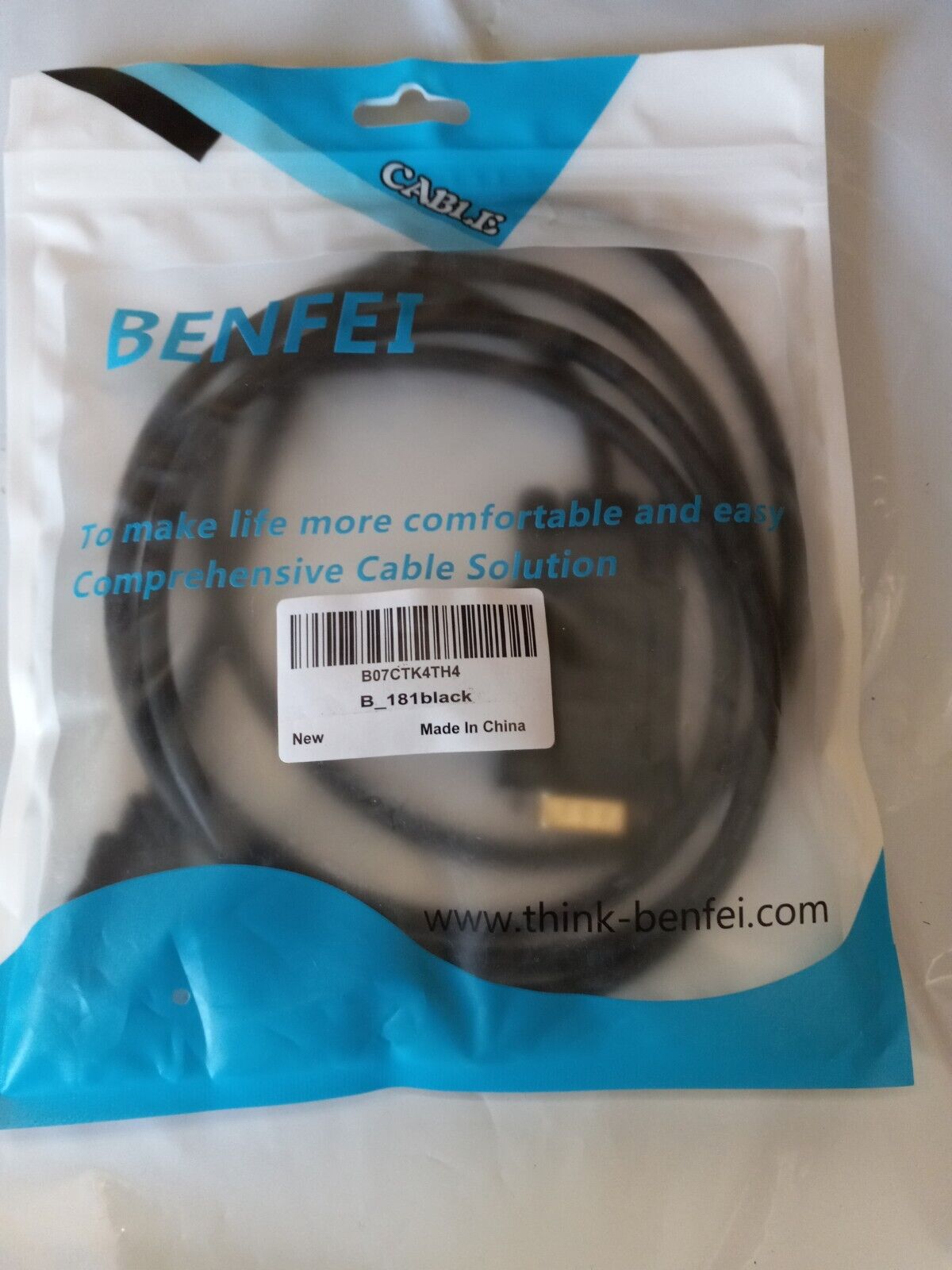 Benfei HDMD to VGA Adapter Cable B_181 Black New