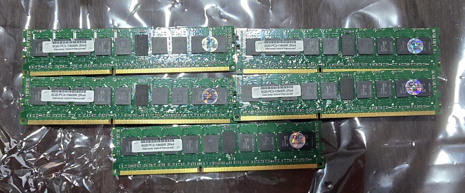 LOT OF 5 HYNIX (40GB) HMT31GR7EFR4A-H9 8GB 2RX4 PC3L-10600R DDR3 RAM