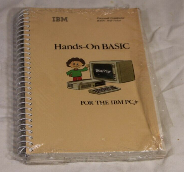 Sealed Manual IBM PCjr Personal Computer Basic - Hands On Basic - 1502290