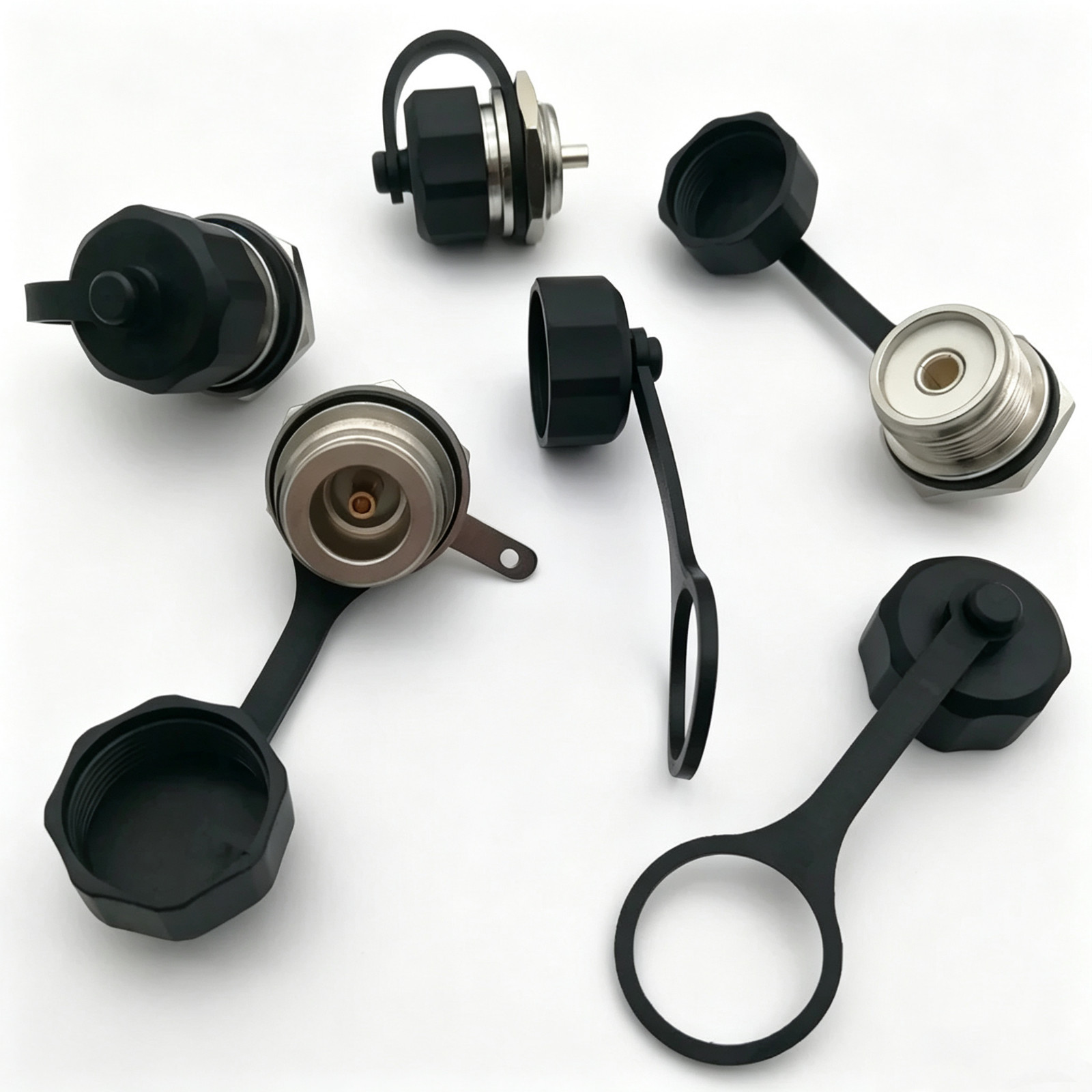 10pcs N Type Plastic Dust Cap PVC Protector Cover Fit N/UHF Antenna Base Socket