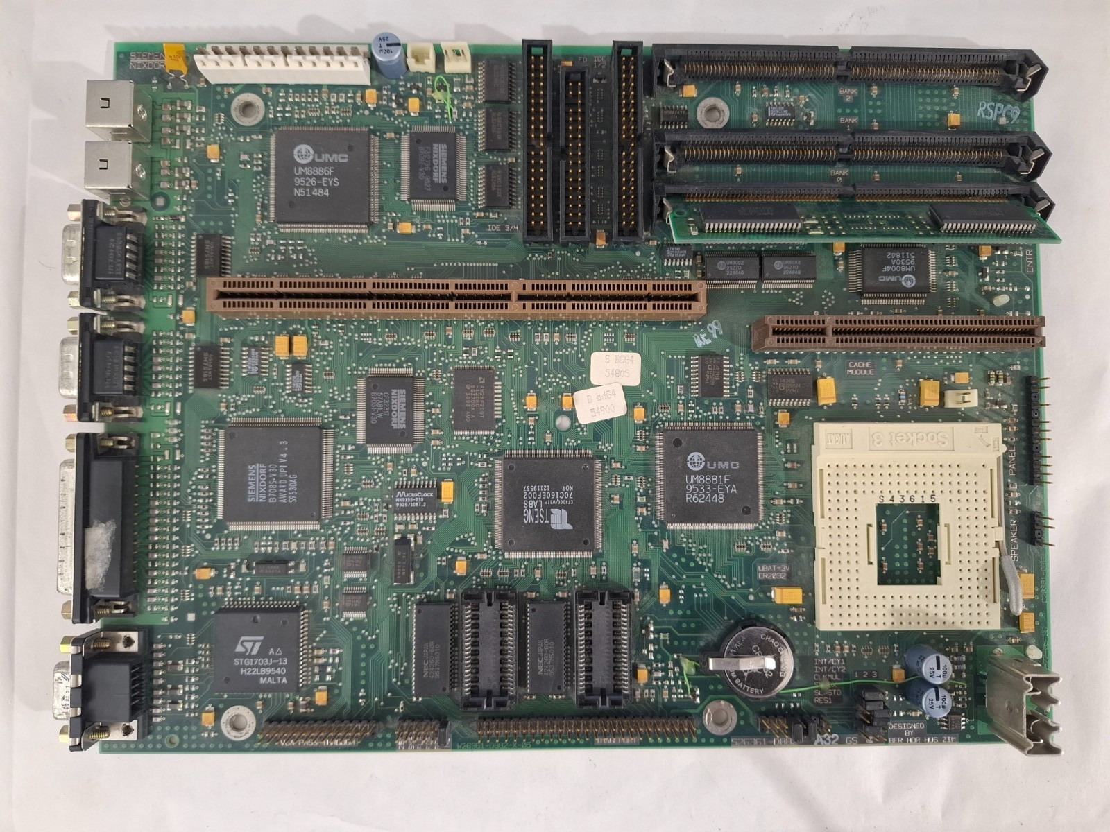 Siemens Nixdorf D882-A32 GS2 Socket 3 3x SIMM Mainboard
