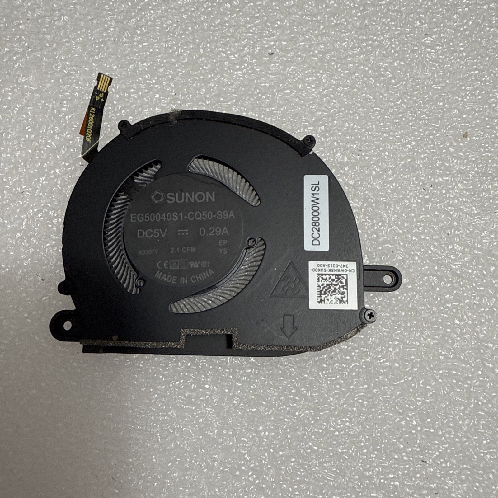 Dell OEM XPS 9320 Plus Laptop CPU Cooling right Fan WRH5K 0WRH5K P21