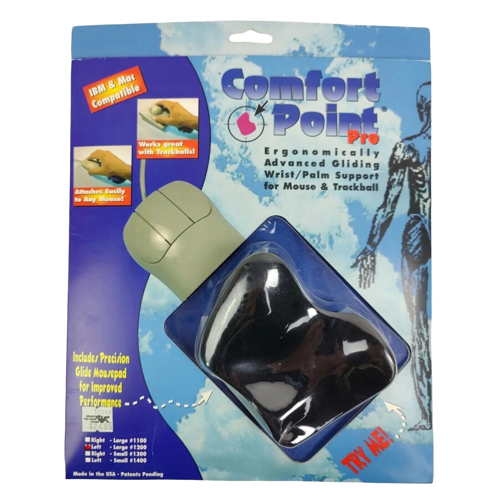 VTG Comfort Point Pro Palm Support for Mouse - Wrist Rest Foam Left Large Size