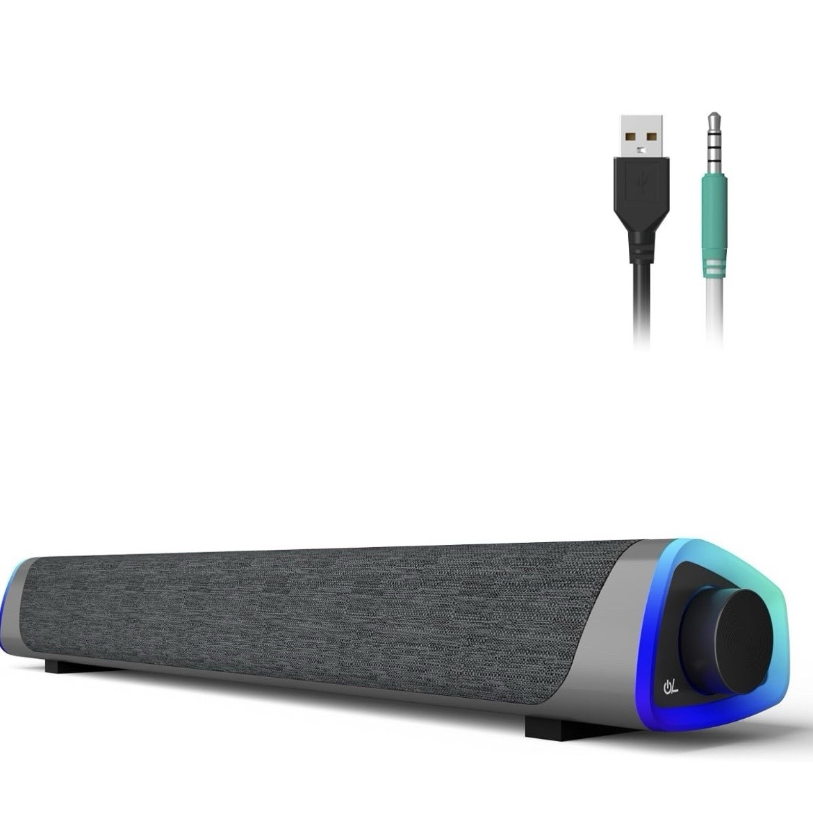 SOULION R30 Soundbar Speaker-USB Powered 3.5mm Aux- RGB Lighting Effects