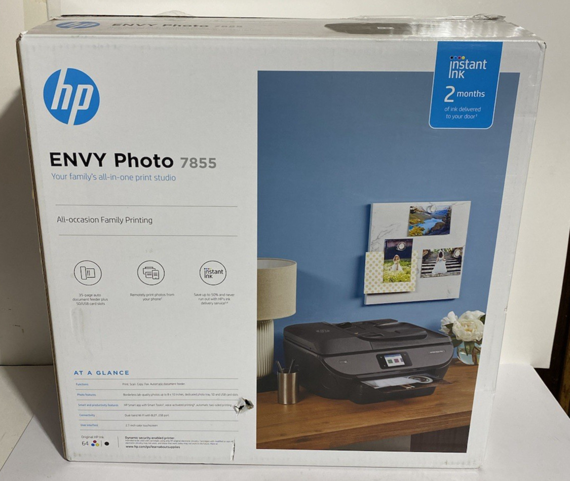 HP ENVY Photo 7855 All in One Printer Inkjet Print Studio New in Box