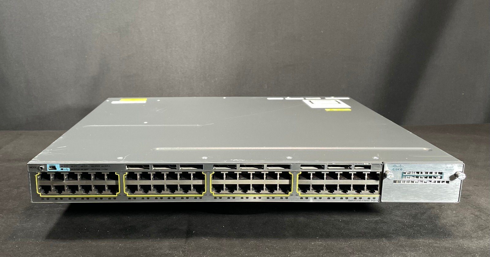 Cisco WS-C3750X-48P-L 48 Port PoE+ Gigabit Switch  - Same Day Shipping