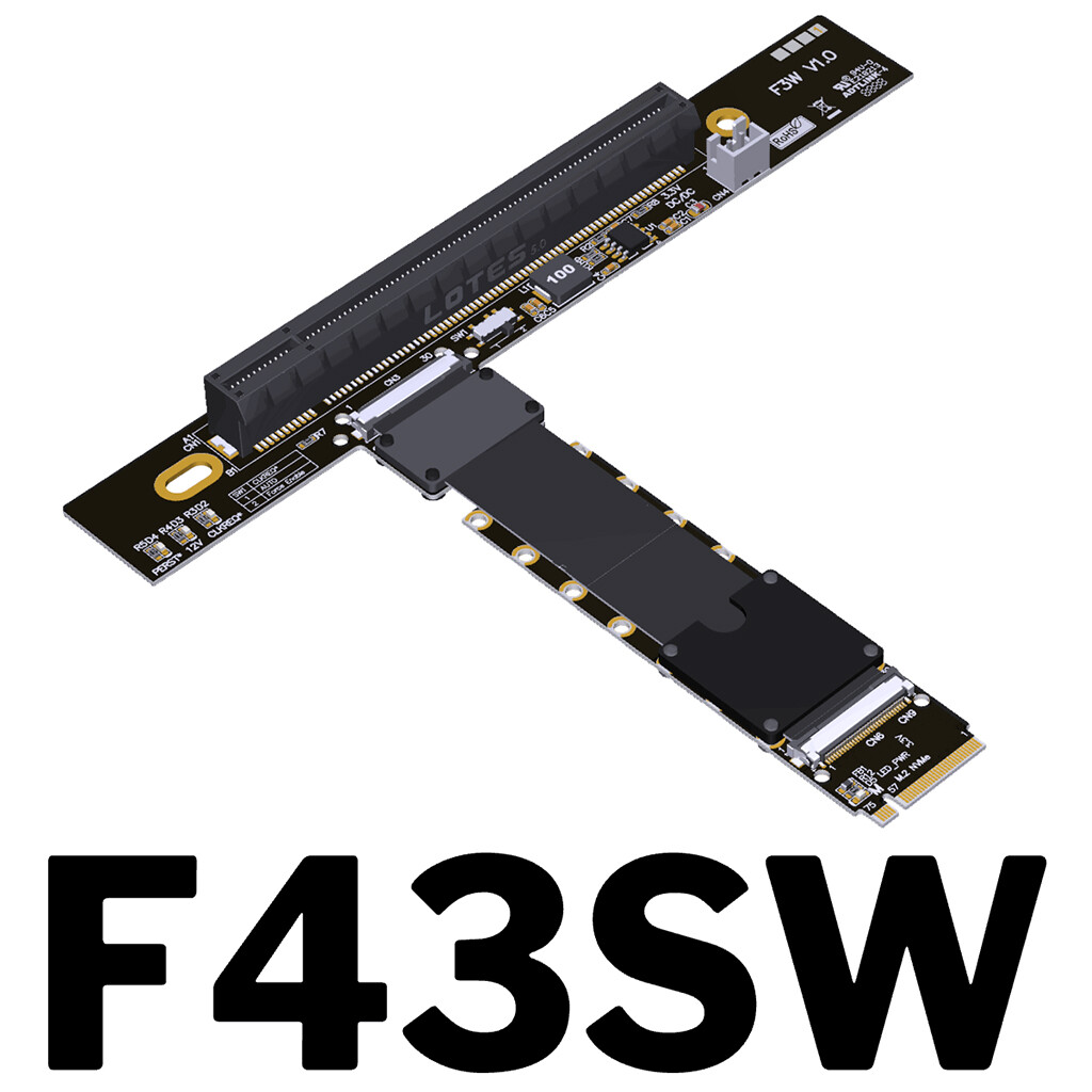 PCIe 5.0 M.2 NGFF NVMe Key M-to-PCI-E 5.0 X16 Graphics Card Extension Cable