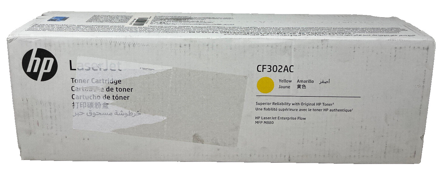 HP CF302A 827A GENUINE YELLOW LASERJET ENTERPRISE FLOW TONER M880Z [B BOX]