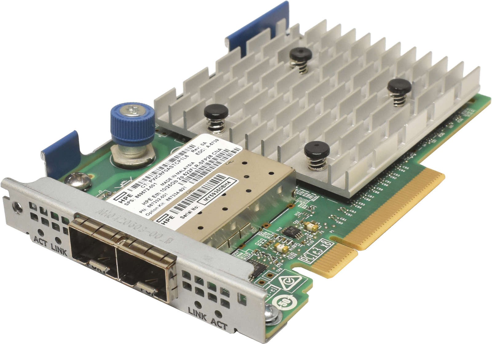 HP 622FLR-SFP28 Dual Port SFP28 10/25G Server Adapter PCIe x8 869572-001