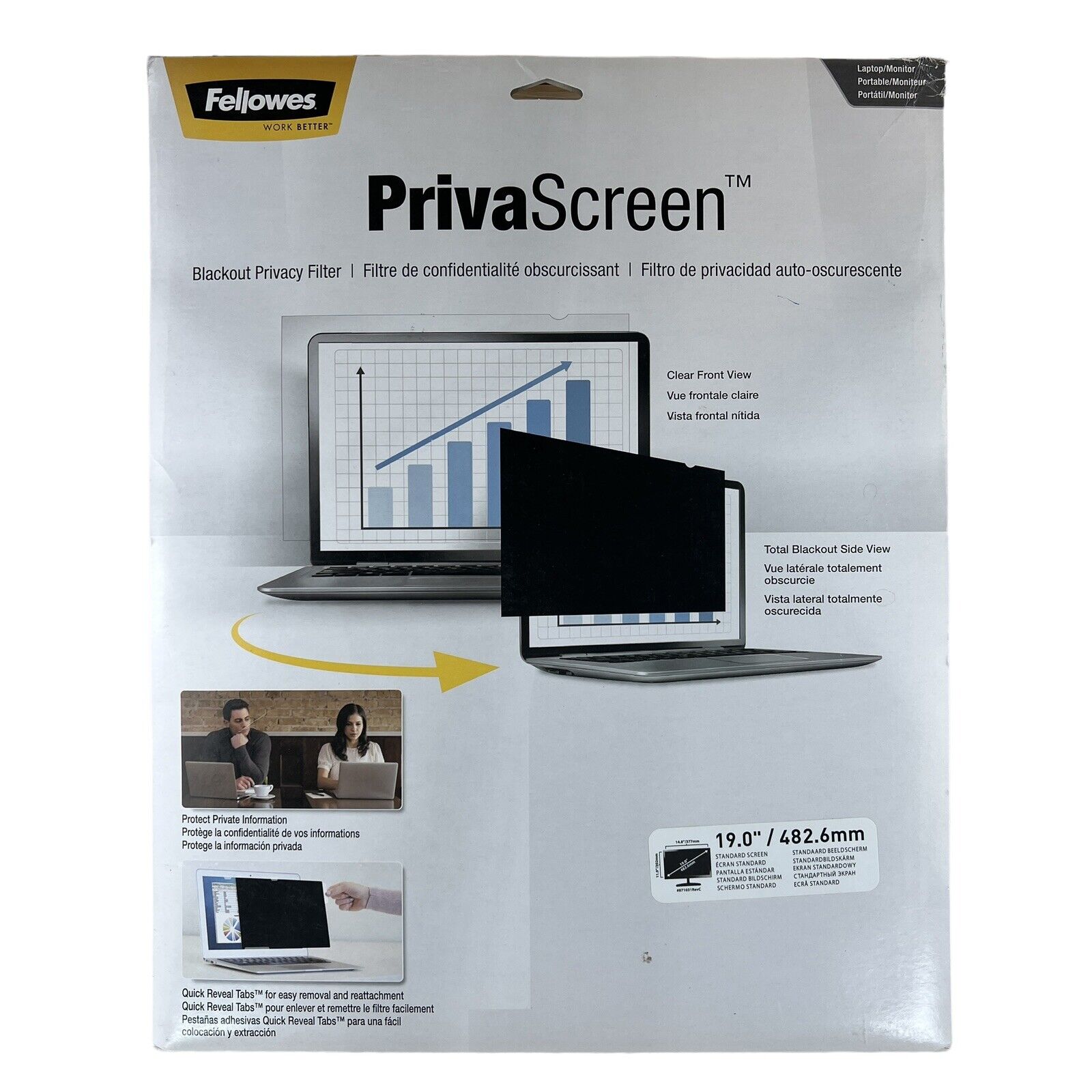 Fellowes PrivaScreen Blackout Privacy Filter for 19