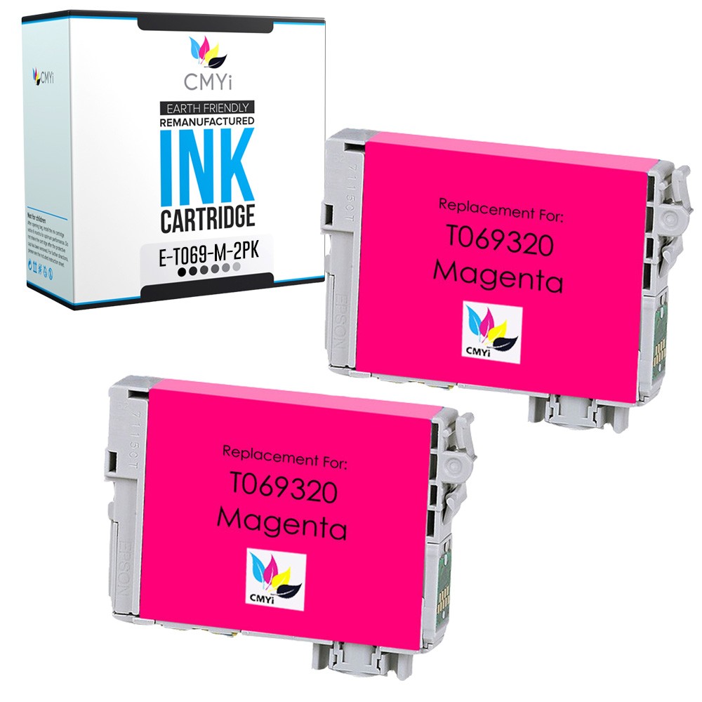 CMYi 2PK Compatible Epson 69 Magenta Ink Cartridge for WorkForce 315 500 600 610