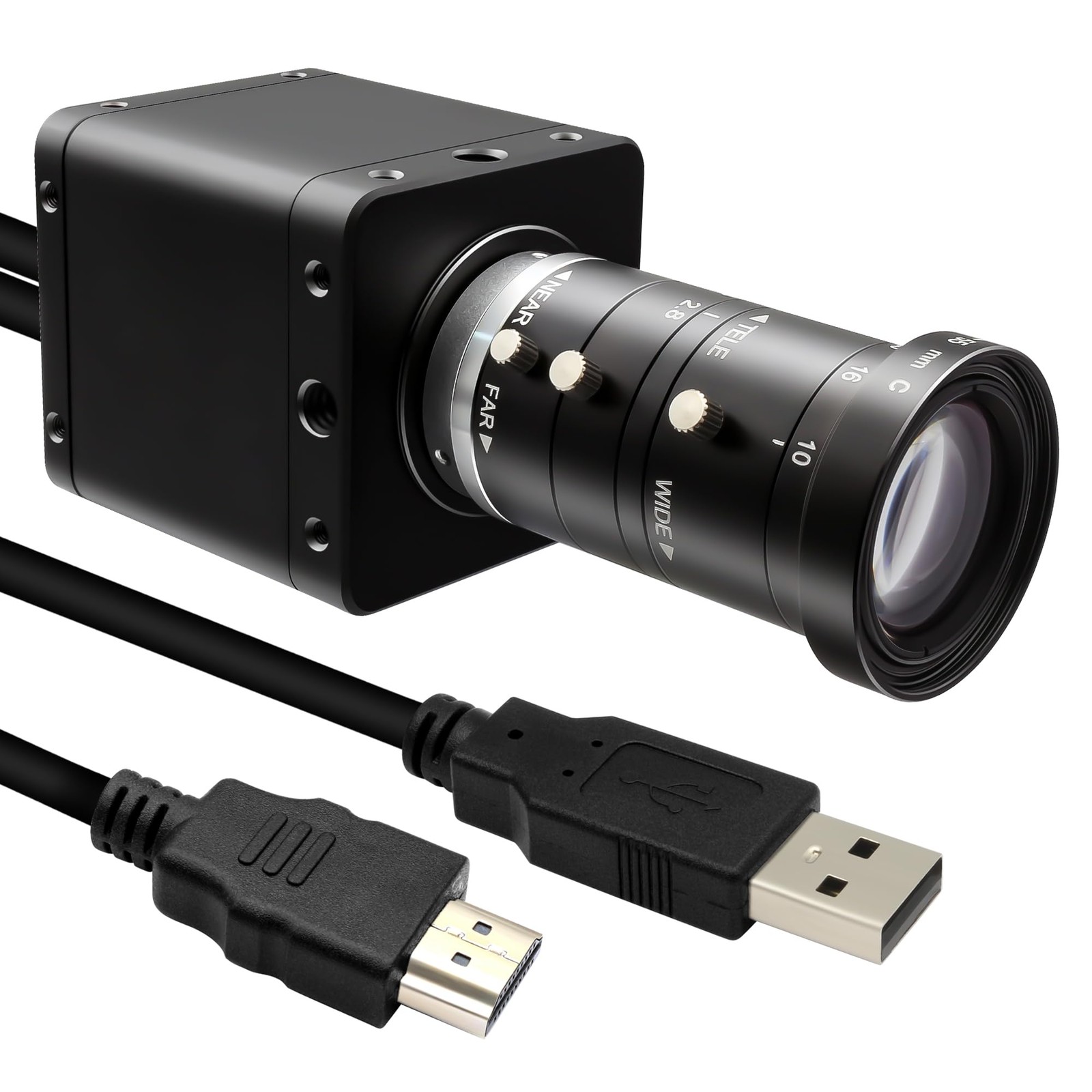SVPRO 4K 60FPS USB3.0 HDMI Camera, Manual Focus Webcam with 10-55mm Zoom...