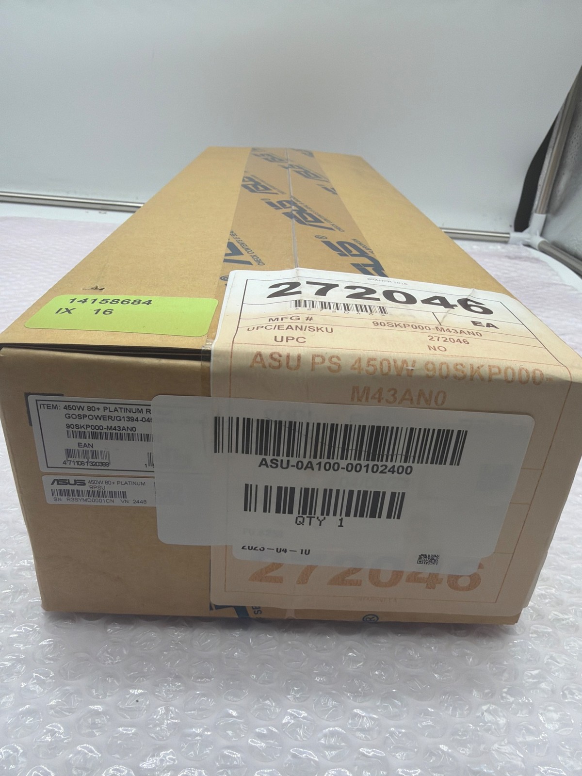ASUS 450W 80+ Platinum Modular Power Supply Slim 90SKP000-M43AN0 NEW Sealed