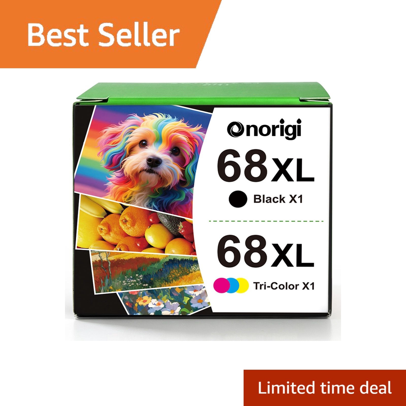 Onorigi 68XL Black Color Ink Cartridge Combo