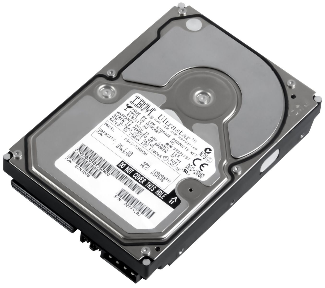 HARD DRIVE IBM UltraStar 36LZX 07N3200 DDYS-T36950 36GB 10K 4MB SCSI U160 3.5''