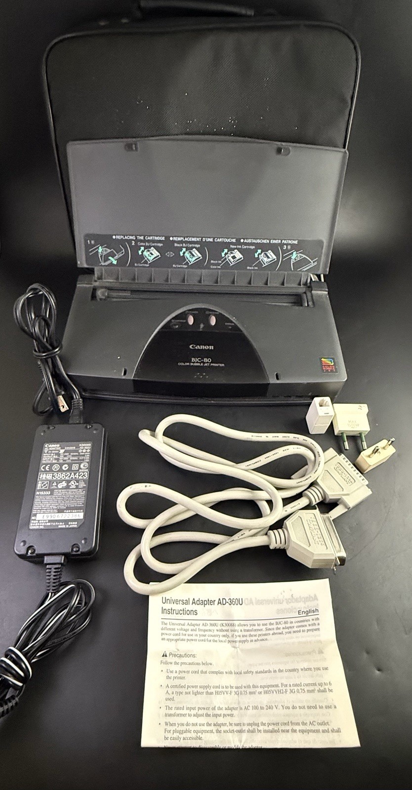 Canon BJC-80 Color Bubble Jet Printer Works Vl07