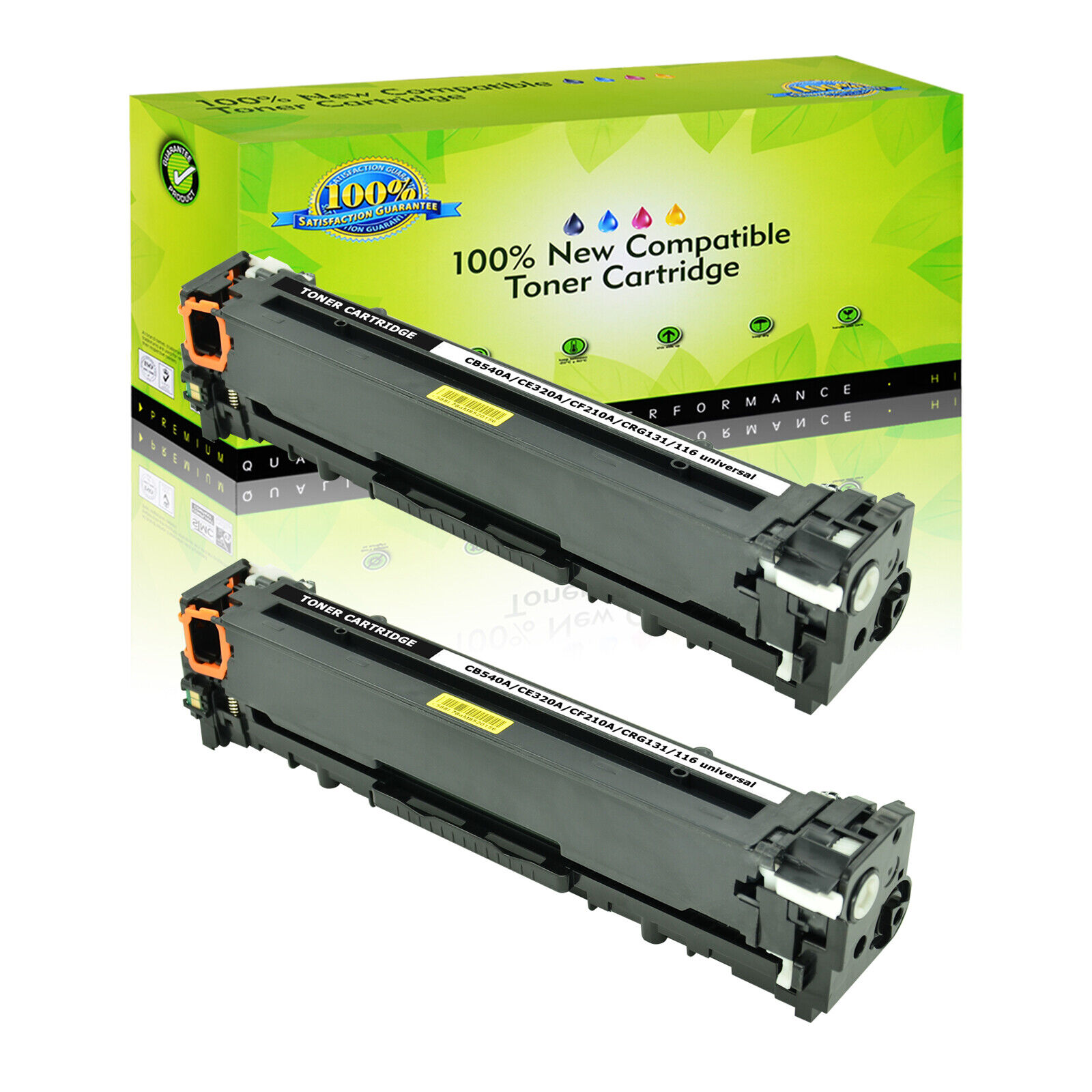 2PK CB540A 125A Toner Cartridge Black For HP Color LaserJet CM1312nfi CP1518ni