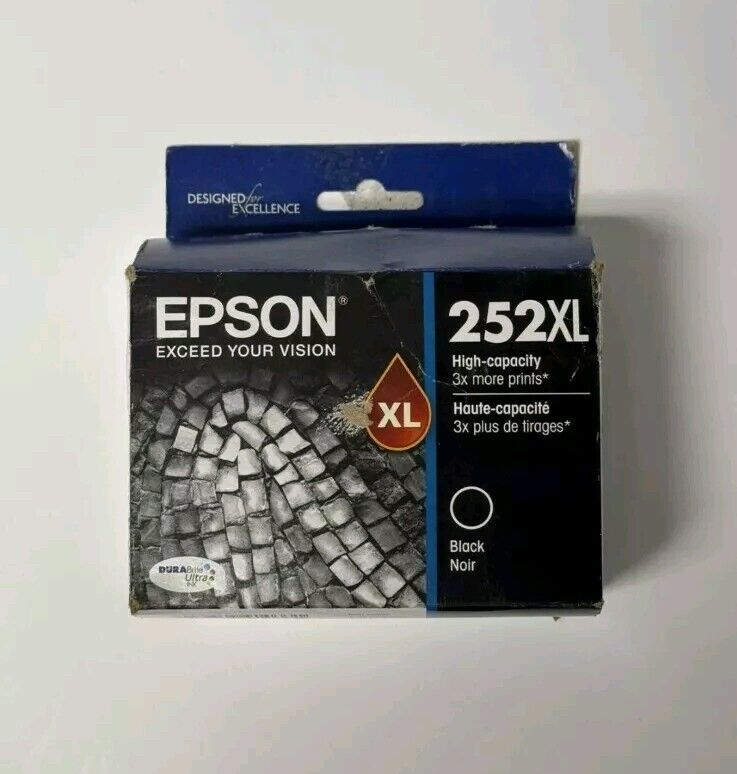 Genuine Epson 252XL High Capacity Black Ink Cartridge T252XL120 New in Box