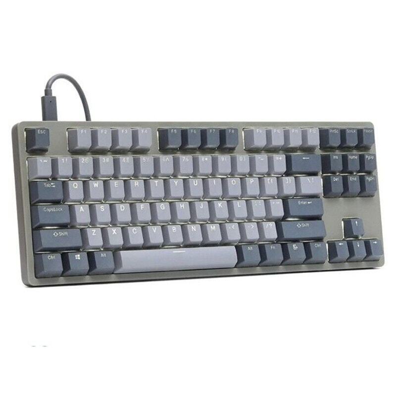 Drop ENTR Mechanical Keyboard Green Grey 87 Keys Aluminum Case Lightweight  New