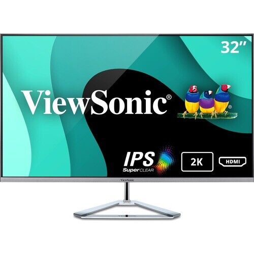 ViewSonic VX3276-2K-MHD 32 Inch Widescreen IPS 1440p Monitor with Ultra-Thin Bez